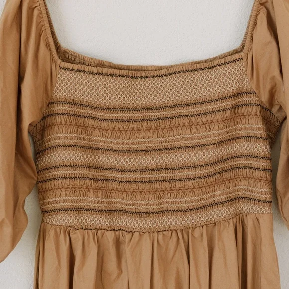 Elegant Tan Women's Dress - Picture 3 of 7